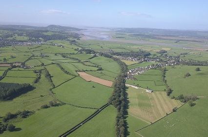 an aerial view of the old railway line